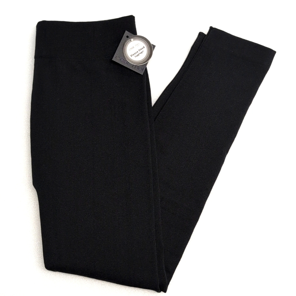 C'est moi Fleece lined Leggings Black Size 0/S